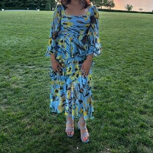 Lela Rose Scallopped Dress